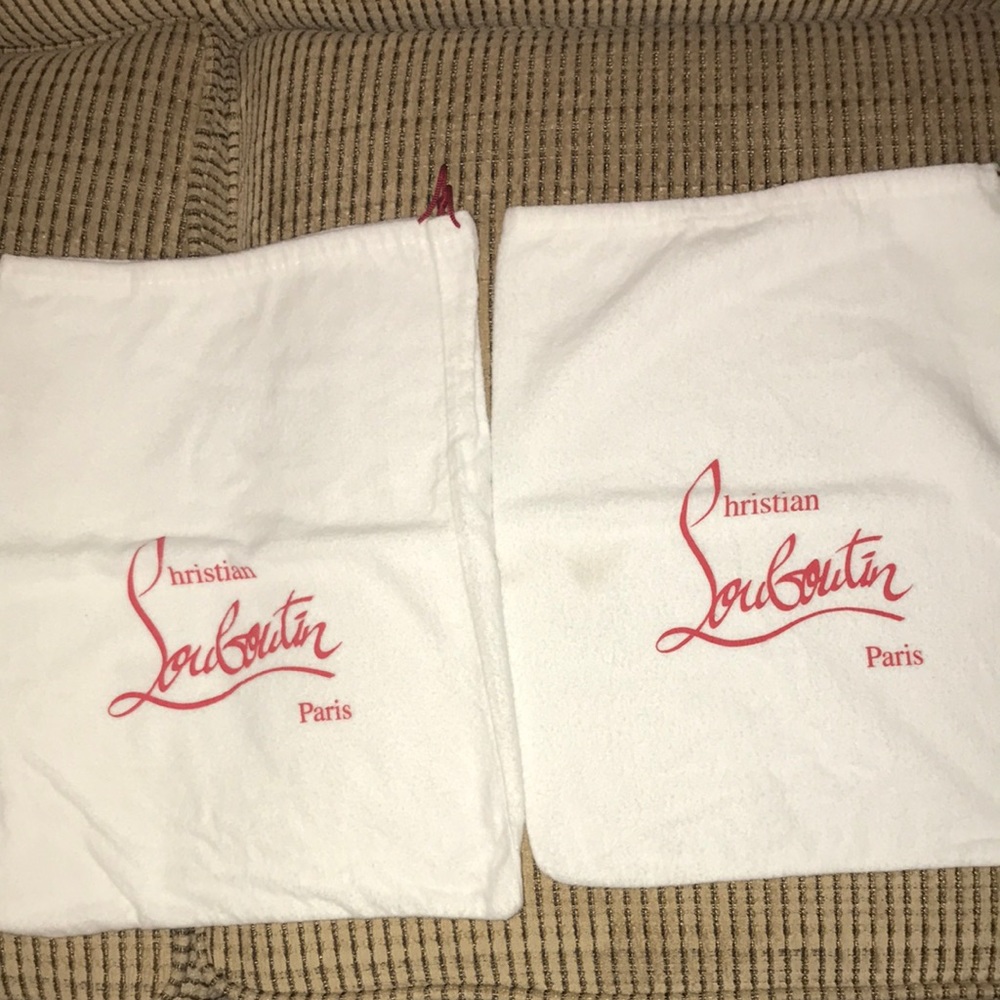 Two Louboutin dust bags